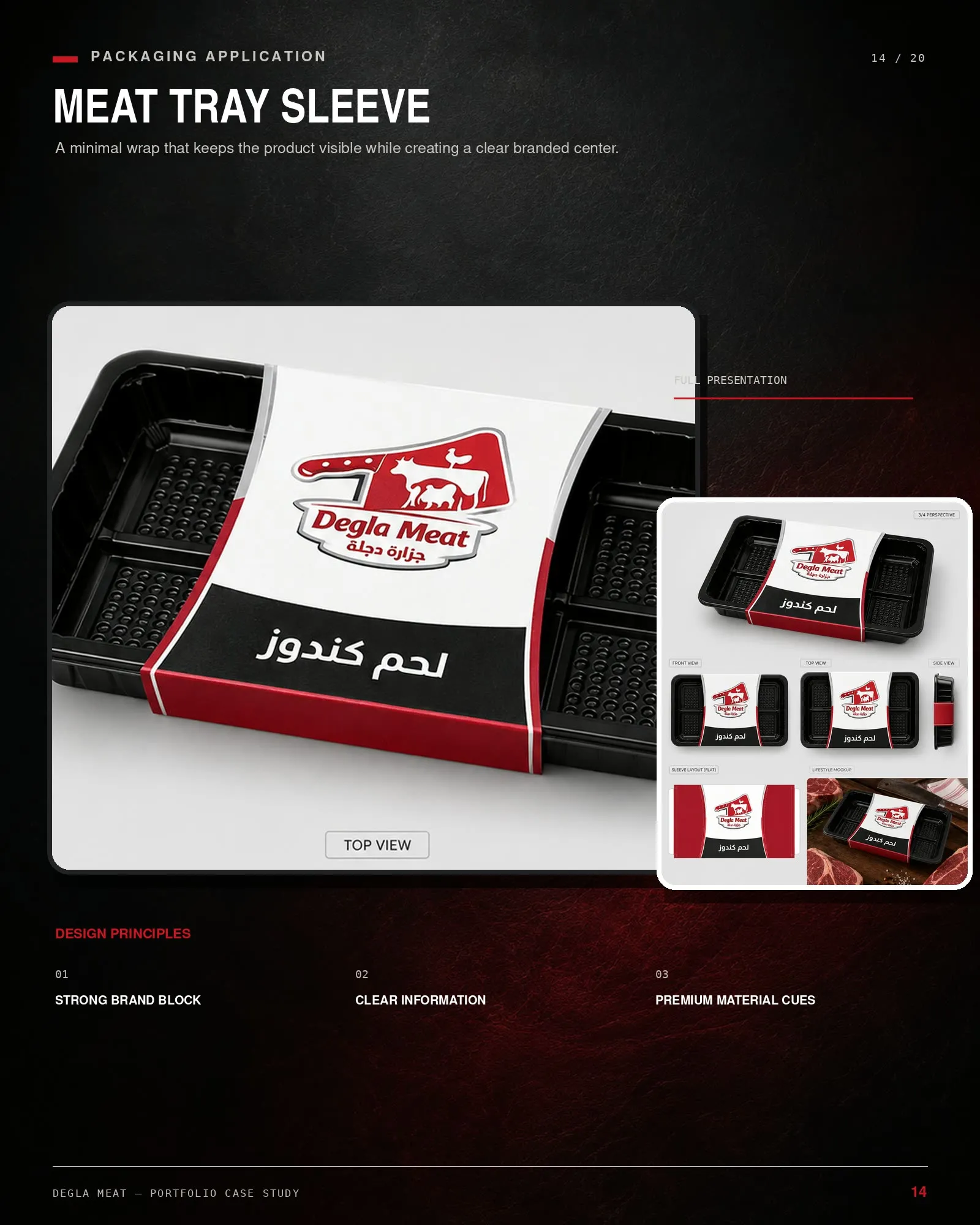 Tray sleeve mockup — the sleeve that organises product information at the point of sale